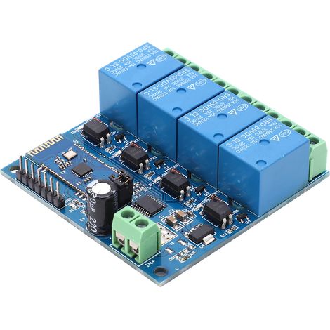 Module relais à 4 canaux et réseau Bluetooth pour la commande à distance via smartphone Android pour maisons connectées (1/5)
