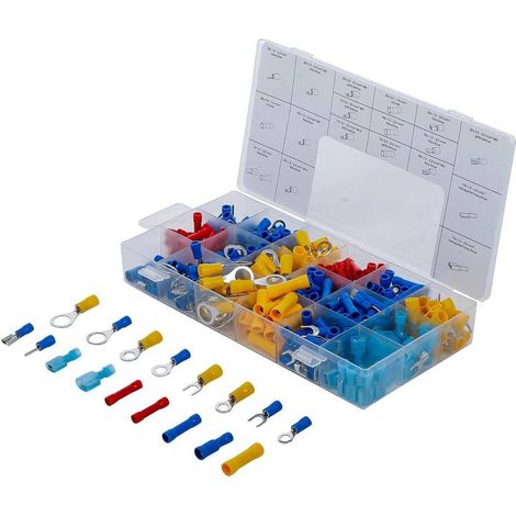 Assortiment de Cosses 360 pcs - Connectique Électrique Polyvalente et Pratique, Pro - D-Work