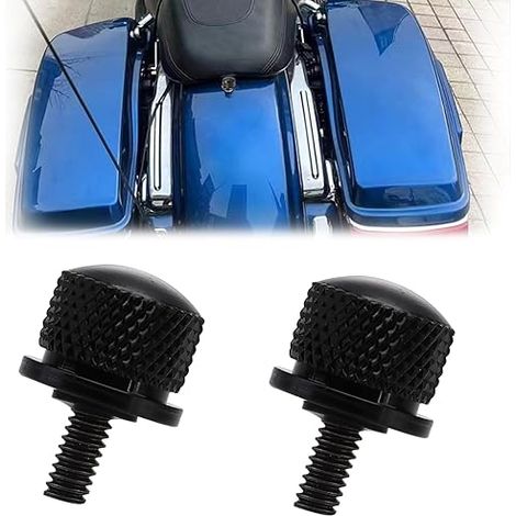 Aluminium Seat Bolts Motorcycle – Look Motorcycle, Black, 1/4"-20 Thread