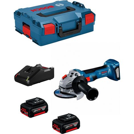 Amoladora Angular BOSCH GWS 18V-8 125mm (2 x 4,0 Ah + GAL18V-40 + L-Boxx 136)