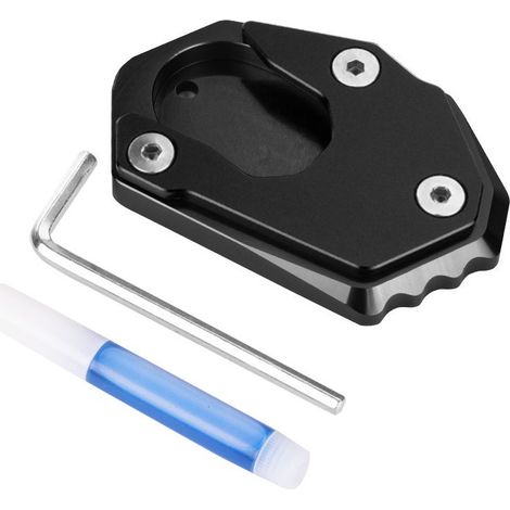 Plaque D'Elargissement De Betique - Aluminium Anodise Noir - Pour Kawasaki Z900RS Z1000 Z1000R - 1 Unite (1/4)