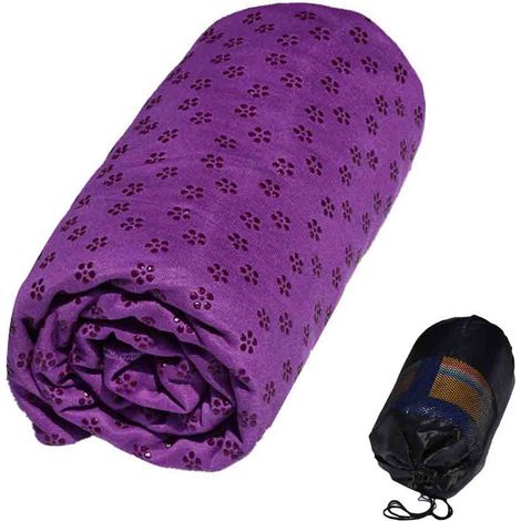 Serviette de yoga, serviette pour tapis de yoga chaud - Absorbante et antidérapante pour le yoga chaud, le Pilates et l'entraînement