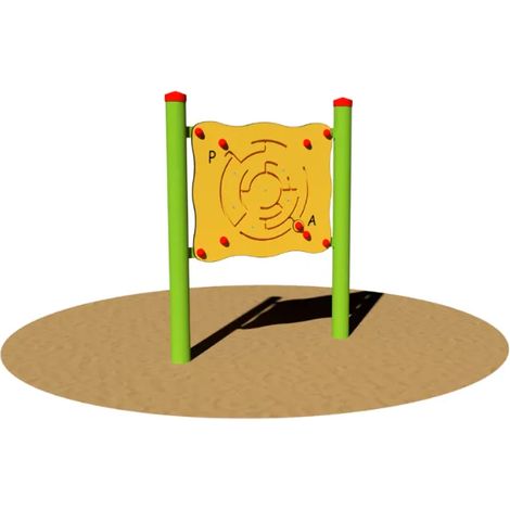 Panneau labyrinthe sensoriel 293 aire de jeux HPL Ø89mm 3-8 ans 98x115cm - 1 Kg