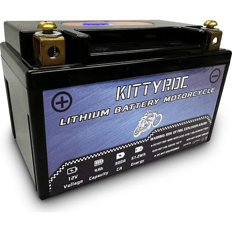 12V 4Ah 300A Batterie de moto au lithium,batterie de démarrage du moteur LiFePO4 avec BMS,batterie de remplacement pour tondeuse à gazon,jet ski,motoneige,4WD,tracteur, scooter et générateur (1/5)