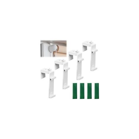 4 Pièces Support À Pince Long Pour Stores Enrouleurs Doubles, Support De Serrage Universel Avec Rail Support En Tissu Séparé Fixation Store Sans Percage Pour Stores Enrouleur Duo Stores Vénitiens