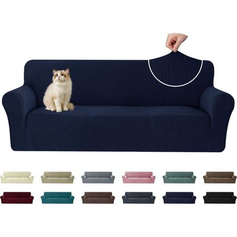 1 Housse Canapé, Extensible, Protection Chat Chiens, Polyester, Antidérapant, Salon