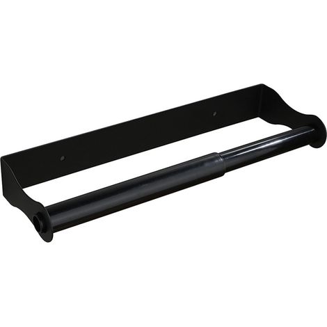 Porte-Sopalin - Alliage D Aluminium - Auto-Adhesif Sans Perçage - Pour Cuisine Salle De Bain Salon - Noir - 1 Piece