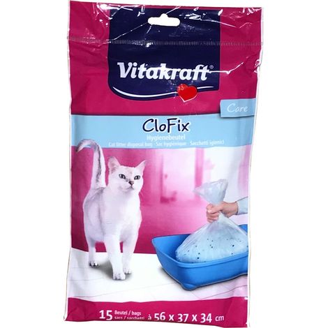 VITAKRAFT CloFix Beutel für Katzentoilette - 15 Beutel