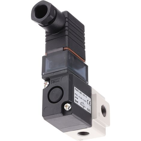 Electrodistributeur pneumatique SMC série VT307 fonction 3/2, Bobine/Bobine, G 1/8, 24V c.c. ( Prix pour 1 )