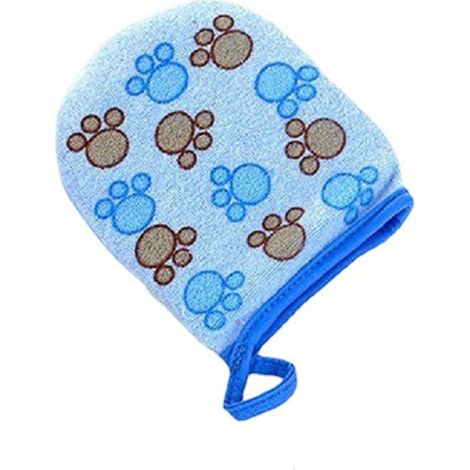 Gants de coton de bain pour nourrissons lavage de bain pour enfants Coton (bleu) 1 morceau (1/5)