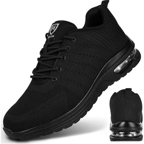 Chaussures de Sécurité Homme, Chaussures de Travail Embout Acier Protection, Chaussures de Sécurité Antidérapant Respirant, Basket de Securite Légère, Baskets Chantier avec Coussin d'air 39 (1/4)