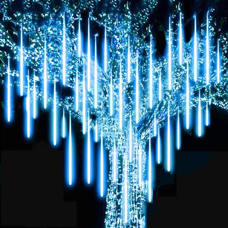 Guirlande Lumineuse Extérieure - Guirlande Météore 8 Tubes - 200 LED - 30 cm par Tube - Pour Arbre de Noël Décoration Fête Mariage (1/5)