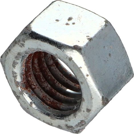 Écrou hexagonale M12 Classe 8 Acier zingué Rouille