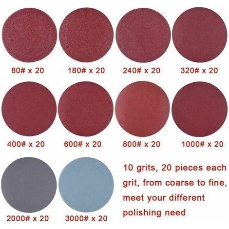 50-mm-Schleifscheiben, Schleifpapierscheiben, Schleifset, 2-Zoll-Schleifscheiben, 303 Teile (1/4)