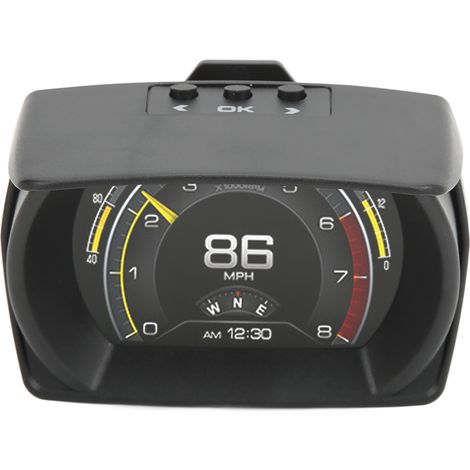 Affichage tête haute intelligent (HUD) OBD2 GPS inclinomètre LCD universel pour voitures, SUV, camping-cars, pick-ups et véhicules tout-terrain (1/5)