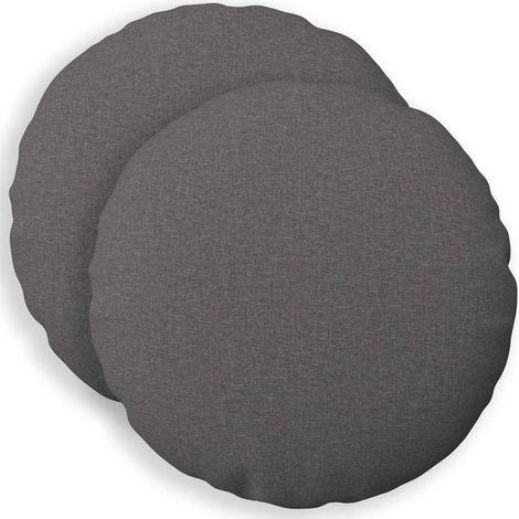 Kissenbezug 2 stk. HEERLEN Hellgrau Ø 40 cm Stoff vidaXL (1/5)