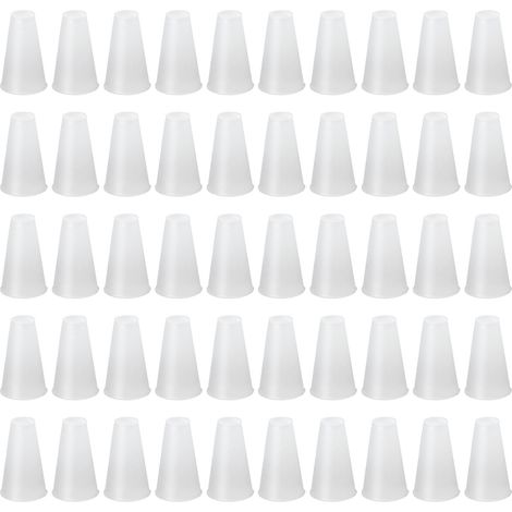 Bouchons coniques en silicone haute température, 50 pièces, résistants à la chaleur, pour bouchage et protection étanche. (1/5)
