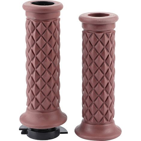 Retro Style Anti-Slip Motorcycle Grips, 2 Pieces, 7/8 Inch, Modified Riding Parts (Coffee) (1/5)