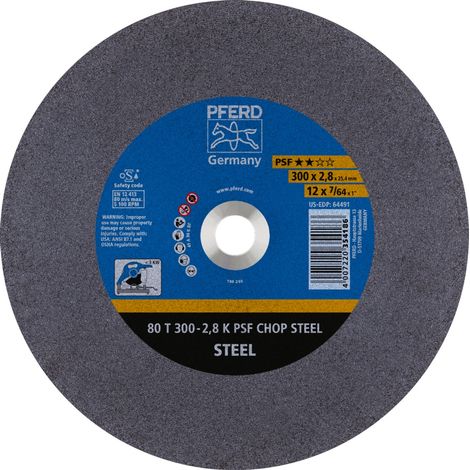 PFERD Trennscheibe Metallkreissäge T 300x2,8x25,4 mm Uni.-Linie PSF CHOP STEEL für Stahl (1/5)