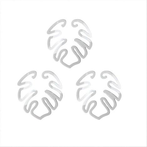Support à feuilles vertes en forme de fleur, en bambou et coquillage de tortue, lot de 3 A (1/5)