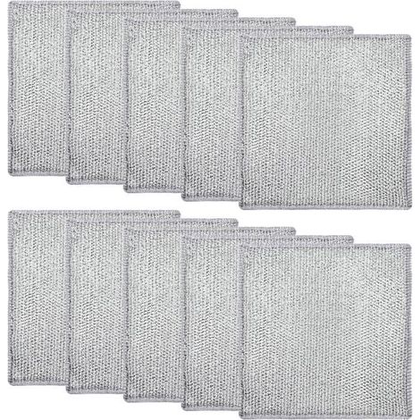 Torchon Multifonction - Non spécifié - 10 Pièces - 20x20 cm - Anti-Rayures - Gris (1/4)