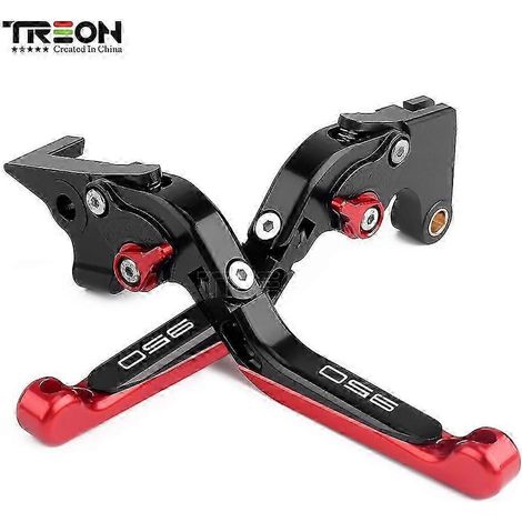 Accessoires pour motos Suzuki GSX-S950 GXS-S950 GSXS 950 2021-2022 : leviers de frein et d'embrayage pliables et extensibles CNC pour guidon (noir et rouge). (1/5)