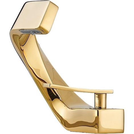 Robinet de cuisine Robinet De lavabo noir monté sur le pont De Salle De Bain, robinet d'eau monotrou, Mitiur chaud et froid, robinet mitiur De Salle De Bain(Polished gold) (1/5)