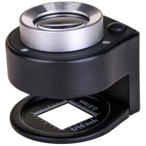 Loupe éclairante x30, 6 lumières, loupe de bureau portable en métal, balance pliable, boucle pour textiles, outils optiques pour bijoux, pièces de monnaie, timbres, devises, pierres précieuses (1/4)