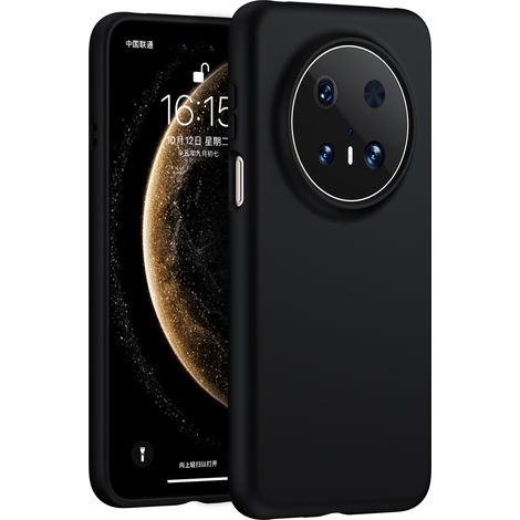 (Noir, Mate70) Coque de téléphone en silicone liquide à couverture intégrale, compatible avec Huawei.