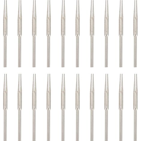 20 Pièces Tiges de Serrage en Fer 2,35mm pour Papier Abrasif Argenté, Porte-papier de Verre Simple D'utilisation, Gain de Temps pour Travaux de Ponçage (1/5)