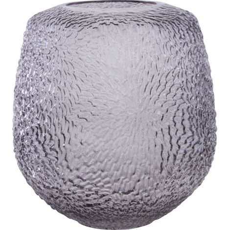 Premier Housewares Grey Medium Flower Vase For Room Decor Glass Vase Textured Vases For Flowers Detailed Floor Vase Living Room Decor Stylish Tall Vase 19 x 19 x 22 (1/5)