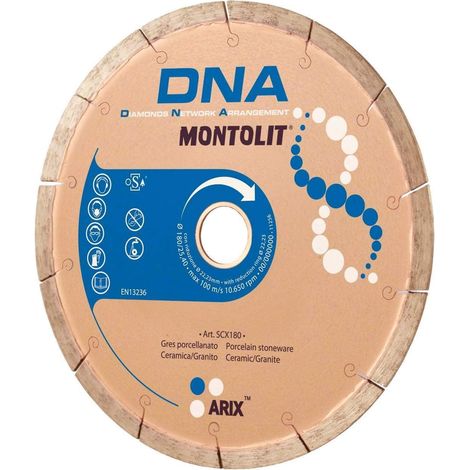 Montolit – Disque diamant 200 mm pour grès cérame et granit – Utilisation humide – Coupe nette pour carreaux et dalles de marbre - SCX200