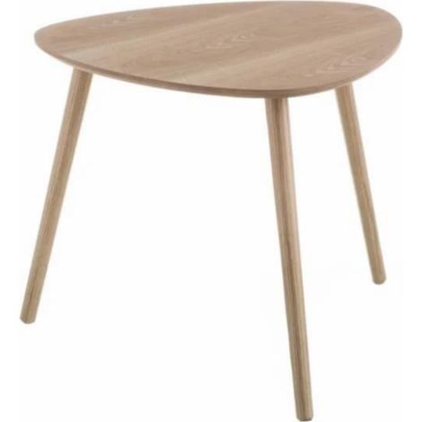 Table basse trépied coloris naturel- Longueur 60 x Profondeur 60 x Hauteur 51 cm (1/3)
