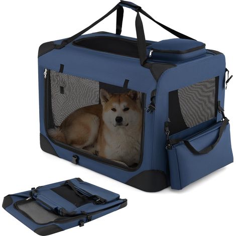 COSTWAY Trasportino Borsa Cani Gatti Animali Domestici Auto Taglia Grande Piccoli Media Cuccioli Pieghevole Viaggi Zaino Tessuto Cuscino Morbido Imbottita Leg (1/5)