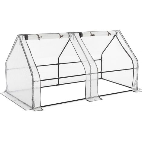 Christow Large Reinforced Grow Tunnel Greenhouse - 2 Section
