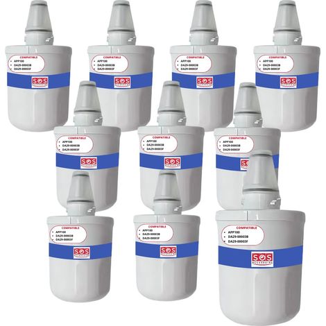 Ersatzteil - SOS Accessoire Lot de 10 filtres à eau AQUAPURE / APP100 pour Réfrigérateur, congélateur SAMSUNG 484000000513, DA29-00003G - - SAMSUNG (1/2)