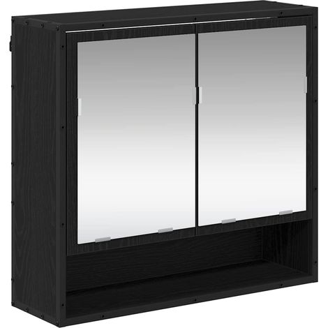 Maison Exclusive - Scaffale da parete con lo scaffale Rovere Nero 65 x 20 x 60 cm