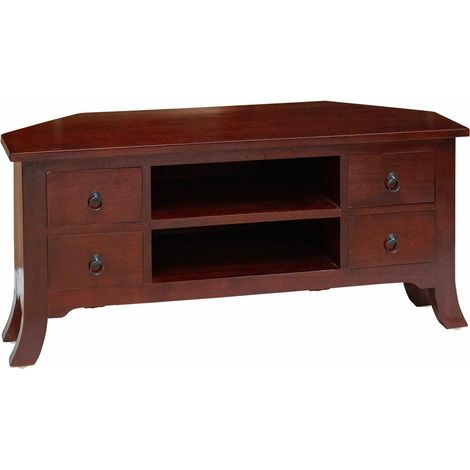 Mobile TV Marrone 100 x 40,5 x 46 cm Legno di Mogano Massello vidaXL