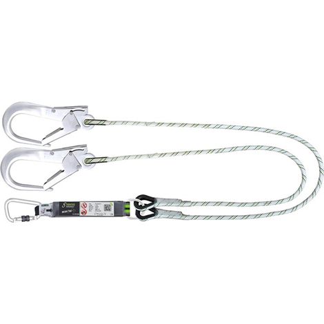 Lunghezza di sicurezza a forcella in corda intrecciata con assorbitore di energia - 1,50 m - FA3062015