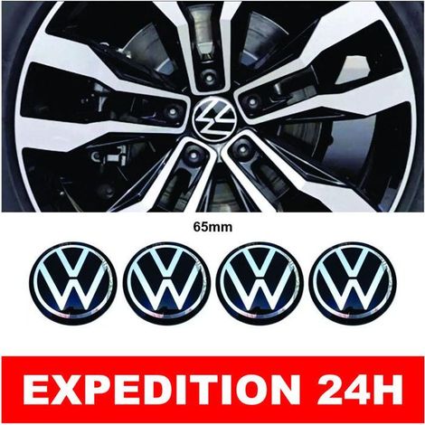 Caches moyeux Volkswagen - Centres de roues x 4 - Diamètre 65 mm pour jantes 3B7 601 171 (1/5)