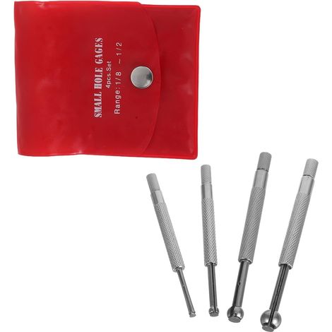 Jauges D'alésage Télescopiques Tête Plate de 4 en Acier Argenté Outil de Mesure Précis pour Petits Trous, pour Inspection et (1/5)