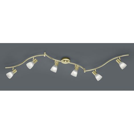Plafón de latón 6 focos E14 orientables Levisto Trio Lighting