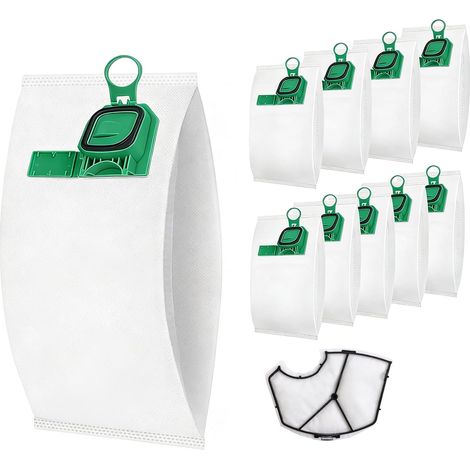 10 Stück Staubsaugerbeutel für Vorwerk Kobold VK140 VK150 FP140 FP150 mit 1 Stück Filter, Staubsaugerzubehör Hocheffiziente Filterstaubbeutel (1/5)