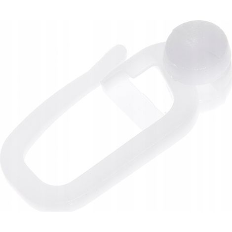 Imperdibles blancos con rollo para rieles de techo de PVC, 100 unidades, para cortinas. (1/5)