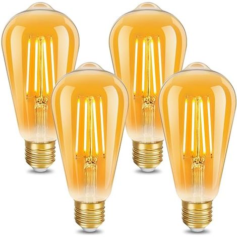 Ampoule E27 LED, Blanc Chaud 2200K 500LM E27 ST64 Décorative Rétro Maison Bars luminaire cuisine Restaurant (1/5)