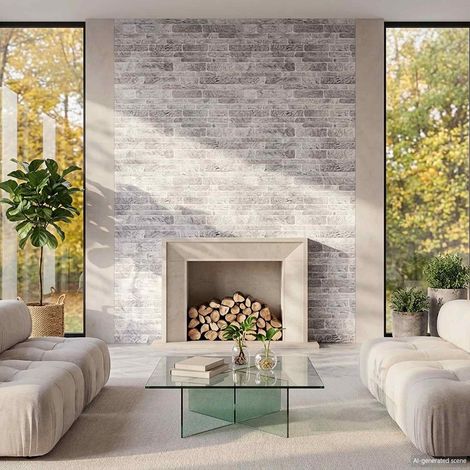 vidaXL Paneles de pared 10 uds. 100 x 50 cm Gris claro y blanco. (1/4)