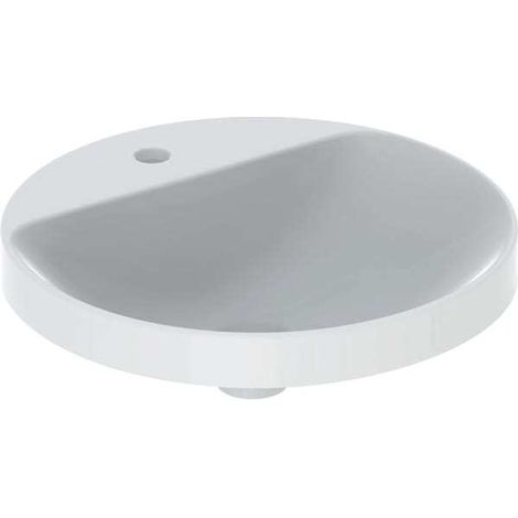 Geberit VariForm Einbauwaschtisch rund, 480mm, mit Hahnloch und (1/5)