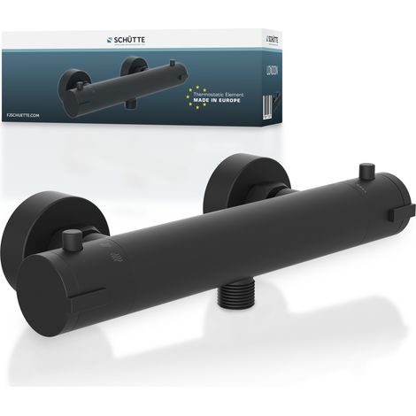 Mitigeur de douche thermostatique Schütte LONDON noir mat (1/10)