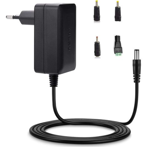 12V 2A 24W Adaptateur d'alimentation Chargeur Secteur avec 4 Connecteurs pour Ordinateur Portable, imprimante, numériseur, Routeur,télécopieurs, TFT, écran LCD, etc (1/5)
