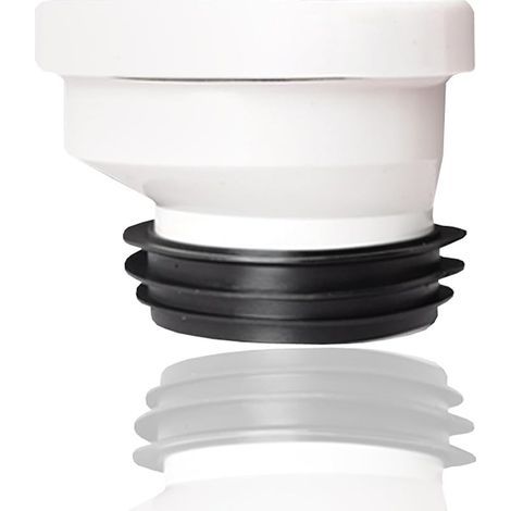 Tubo di collegamento per WC con offset di 2 cm, bocchetta rigida per tubo di scarico del WC con angolazione eccentrica in plastica, drenaggio dritto, eccentrico, raccordo di collegamento per WC (1/3)